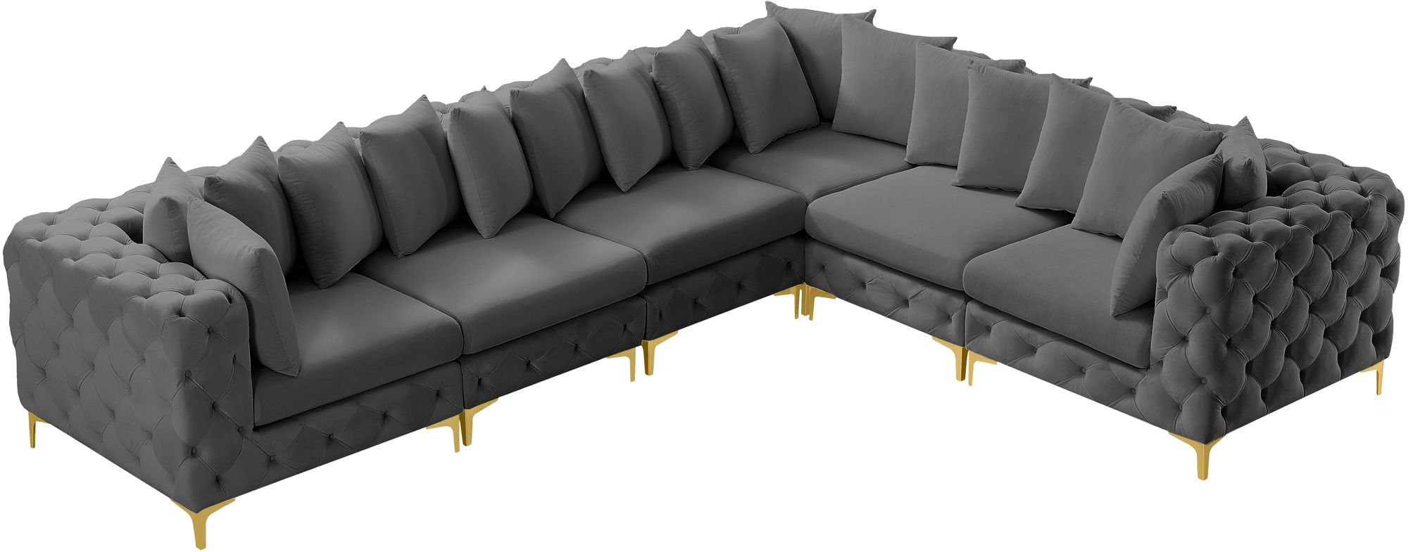Tremblay 138" 6-Piece Velvet Modular Sectional