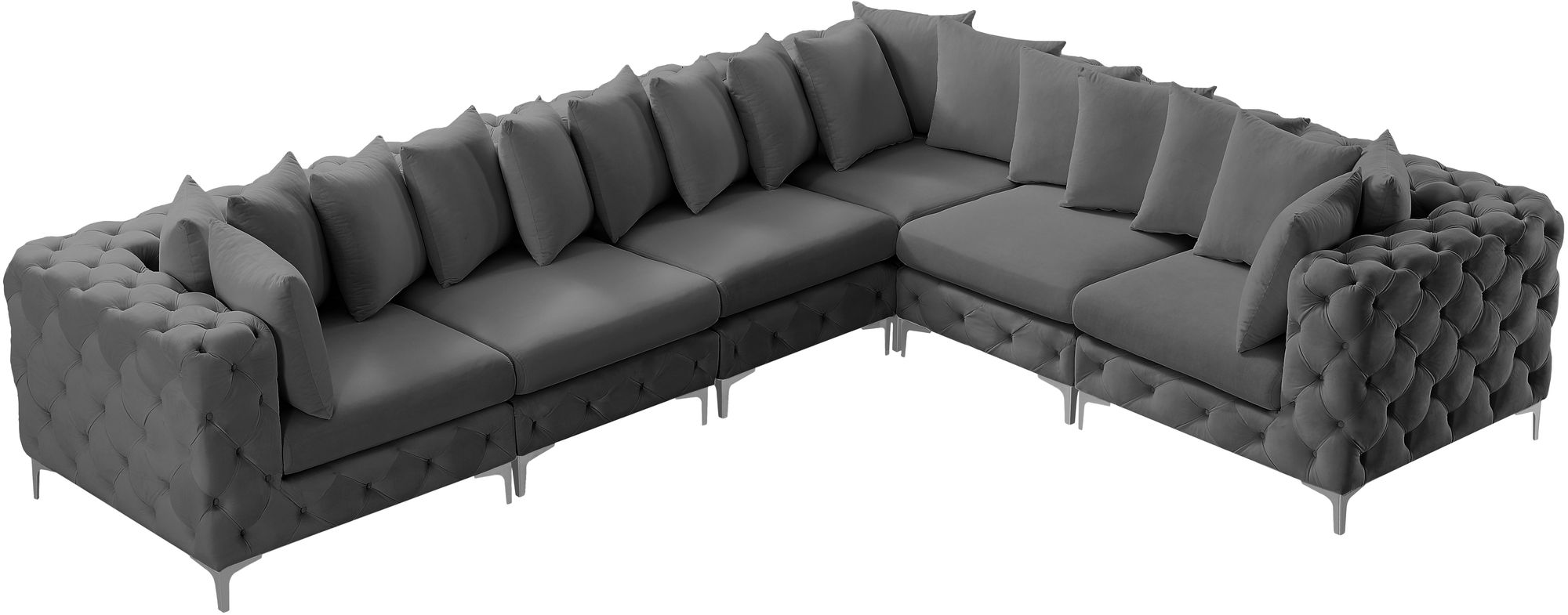 Tremblay 138" 6-Piece Velvet Modular Sectional