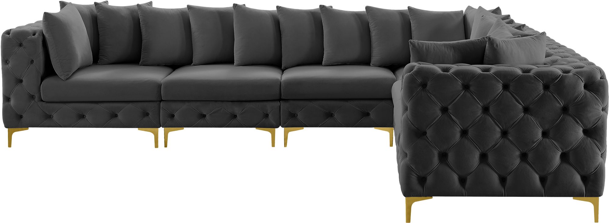 Tremblay 138" 6-Piece Velvet Modular Sectional