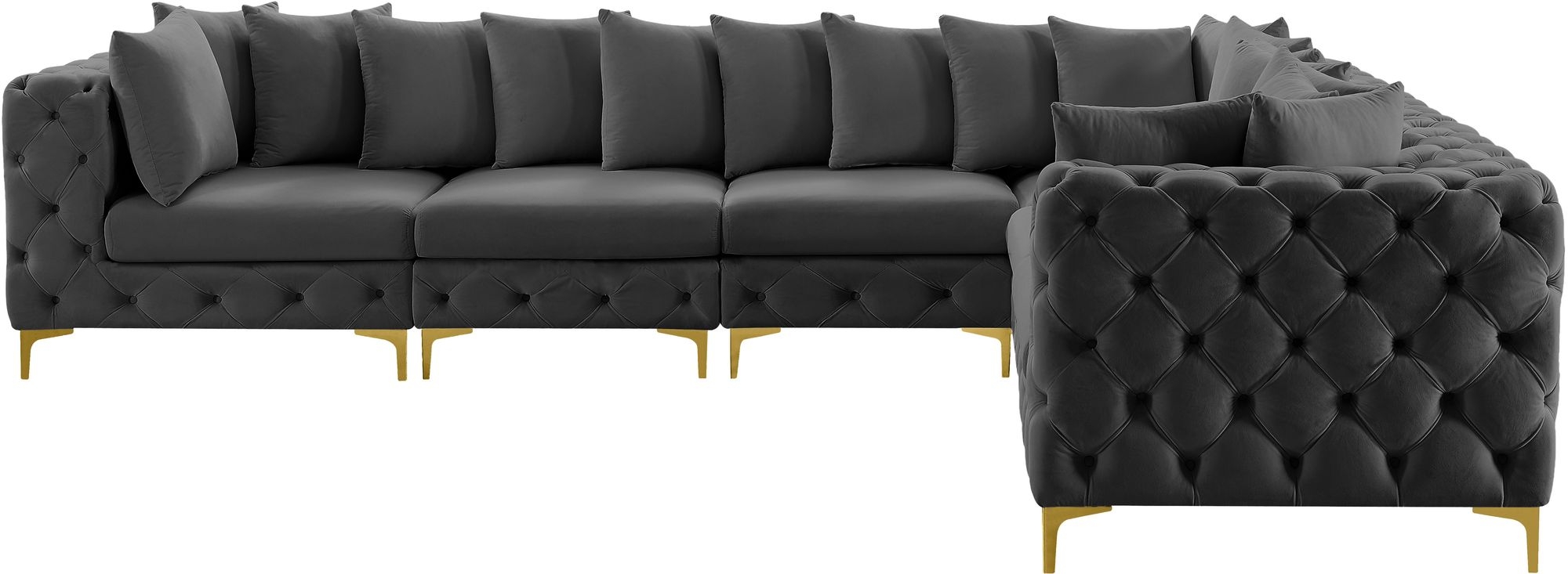 Tremblay 138" 6-Piece Velvet Modular Sectional