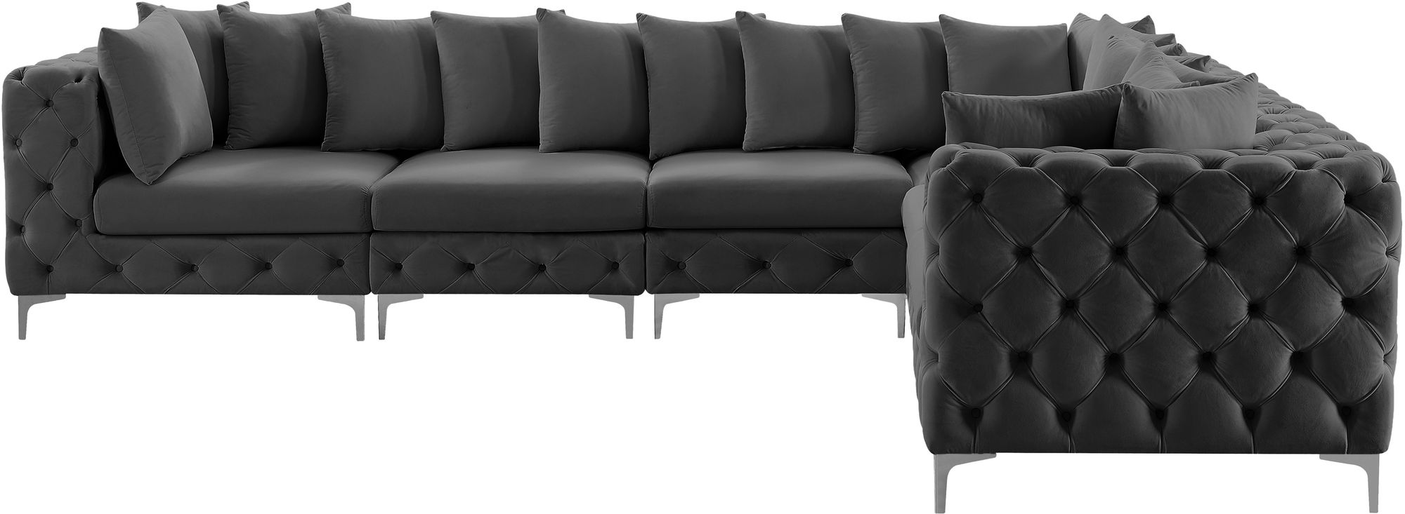 Tremblay 138" 6-Piece Velvet Modular Sectional