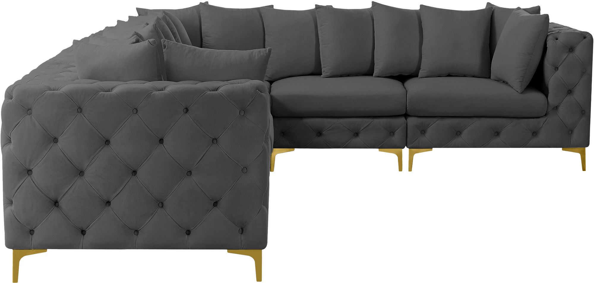 Tremblay 138" 6-Piece Velvet Modular Sectional