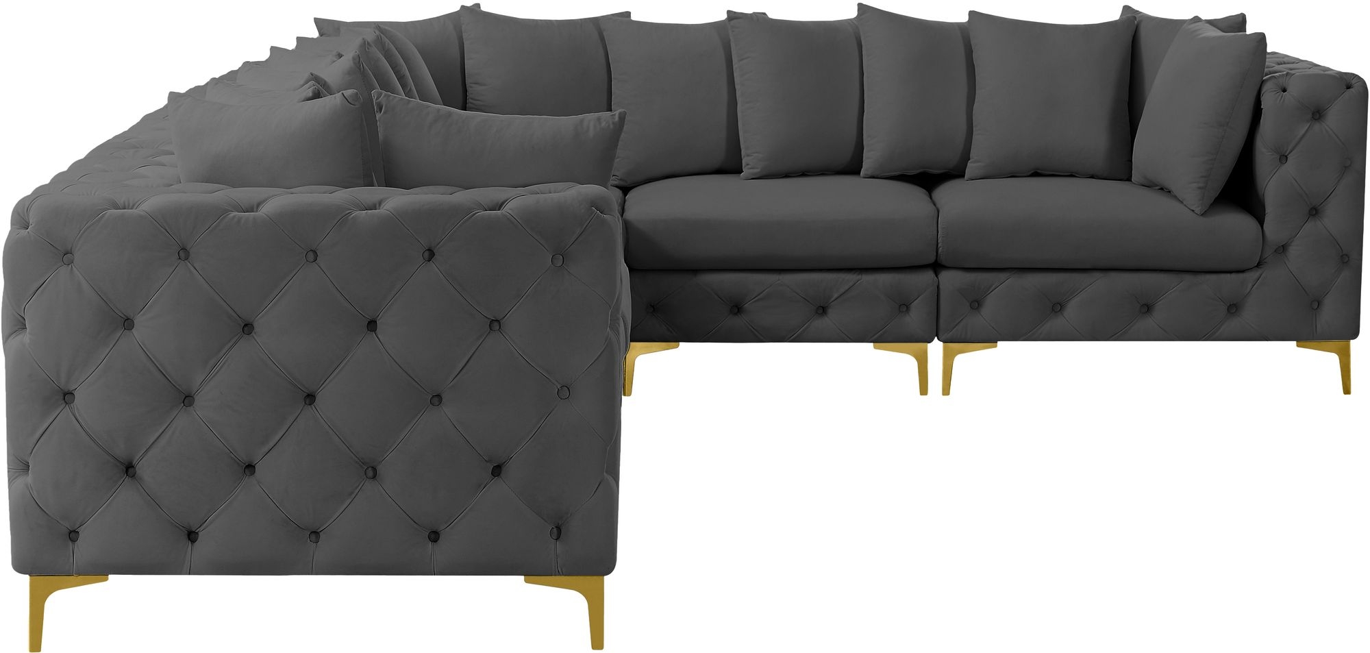 Tremblay 138" 6-Piece Velvet Modular Sectional