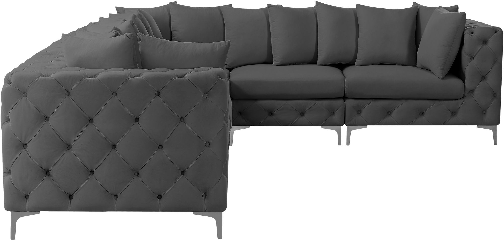 Tremblay 138" 6-Piece Velvet Modular Sectional