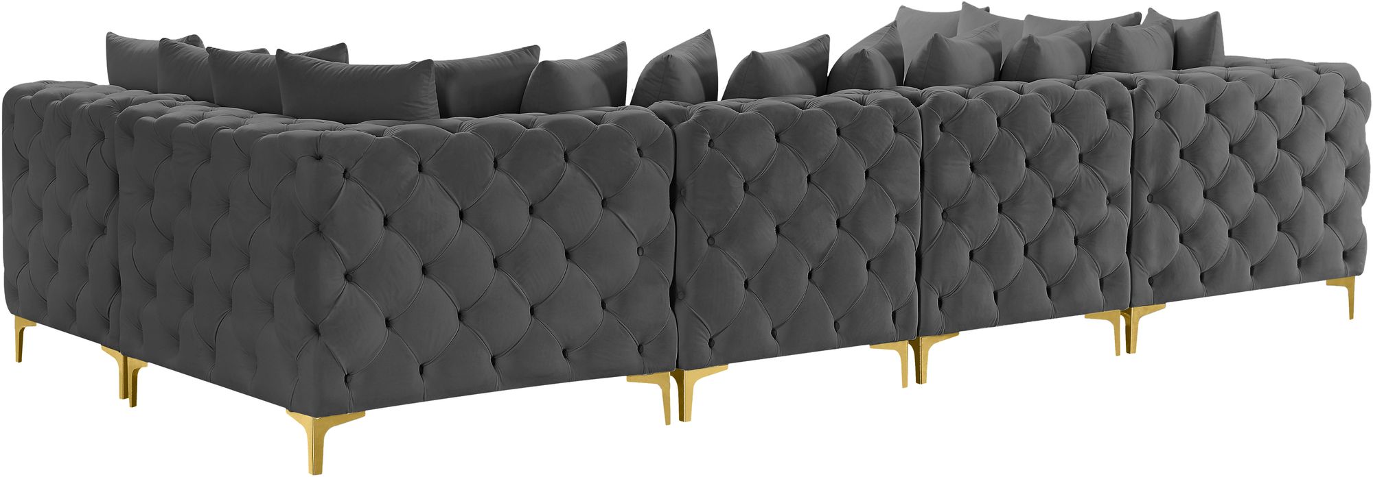 Tremblay 138" 6-Piece Velvet Modular U-Shape Sectional
