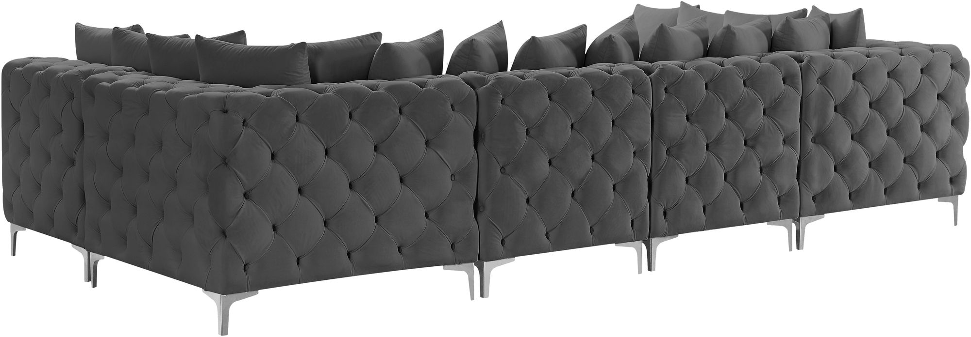 Tremblay 138" 6-Piece Velvet Modular U-Shape Sectional