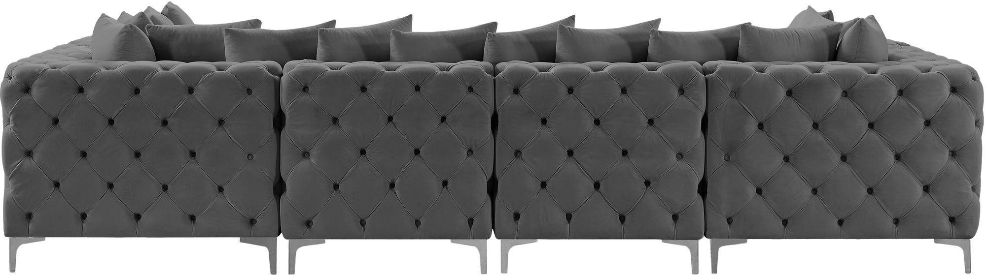 Tremblay 138" 6-Piece Velvet Modular U-Shape Sectional