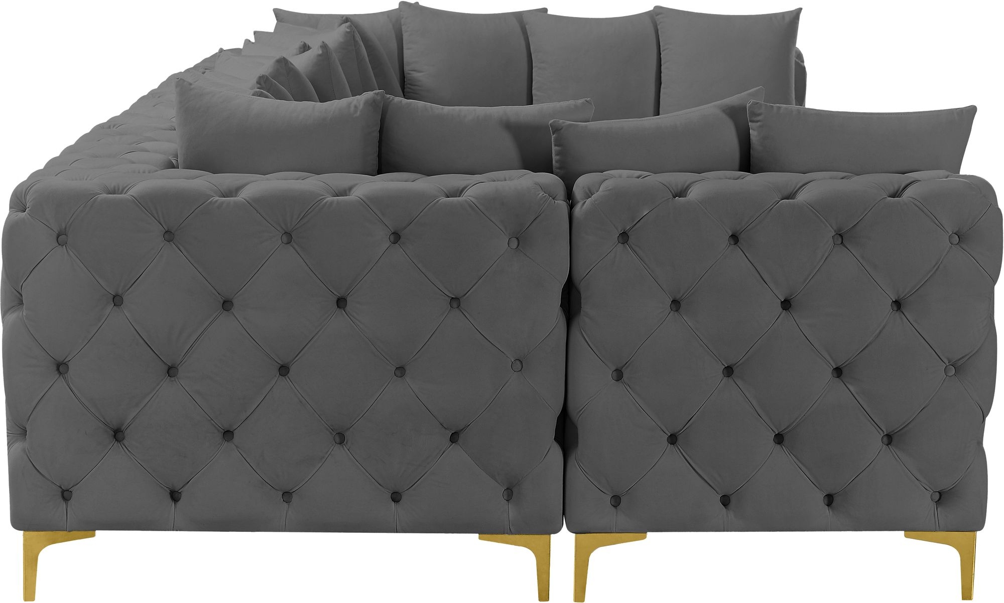 Tremblay 138" 6-Piece Velvet Modular U-Shape Sectional