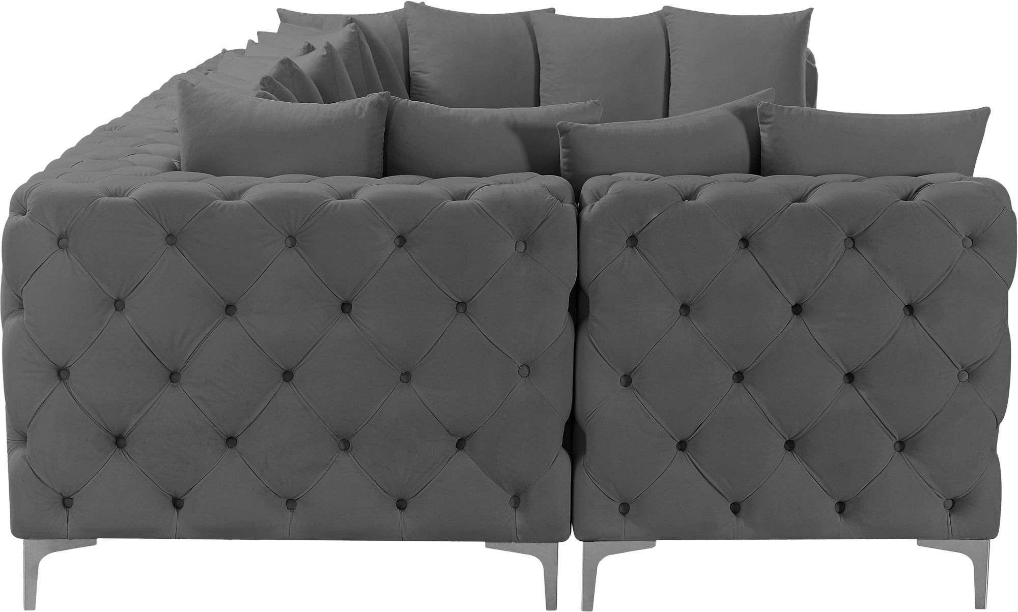 Tremblay 138" 6-Piece Velvet Modular U-Shape Sectional