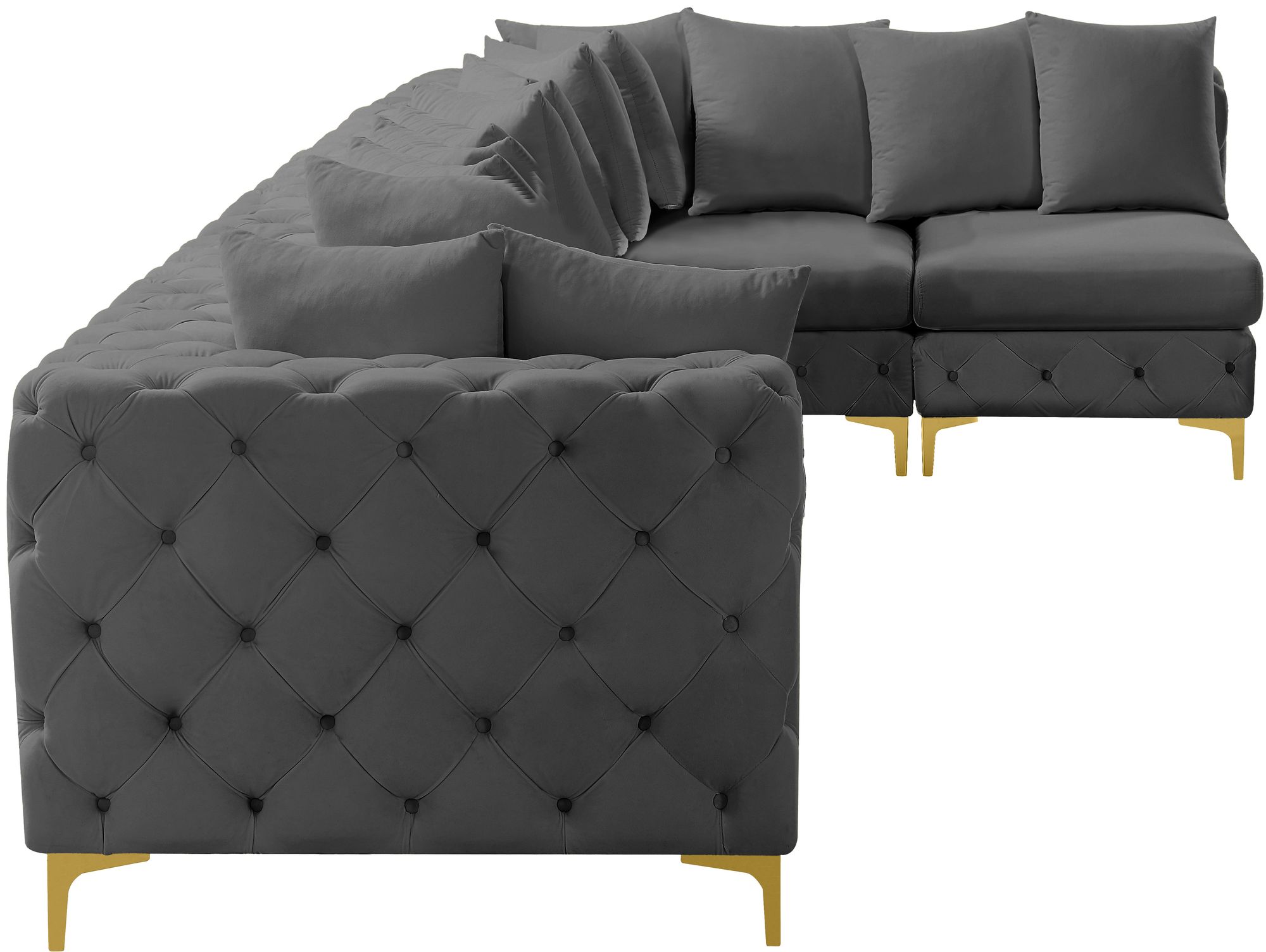Tremblay 168" 6-Piece Velvet Modular Sectional