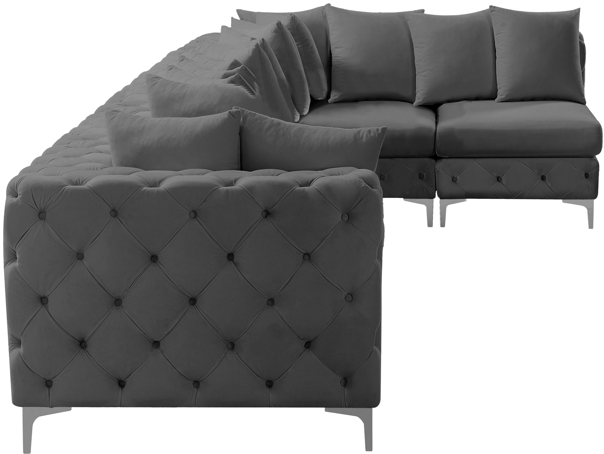 Tremblay 168" 6-Piece Velvet Modular Sectional