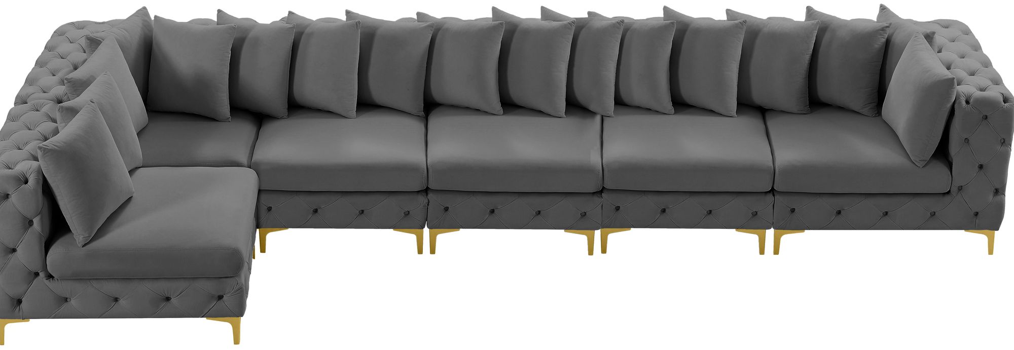 Tremblay 168" 6-Piece Velvet Modular Sectional
