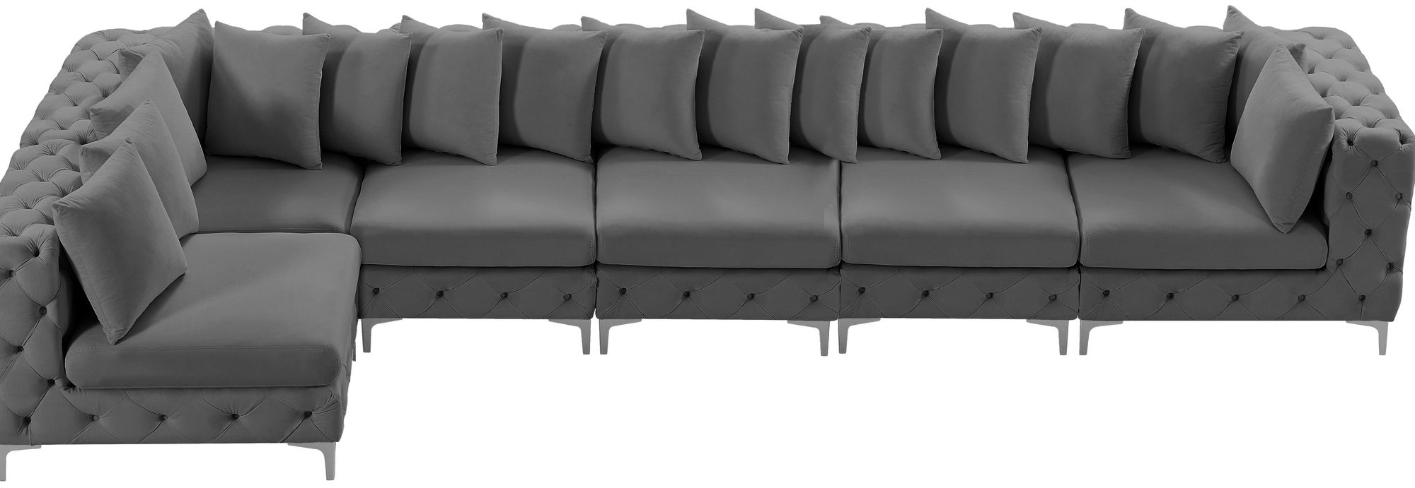 Tremblay 168" 6-Piece Velvet Modular Sectional