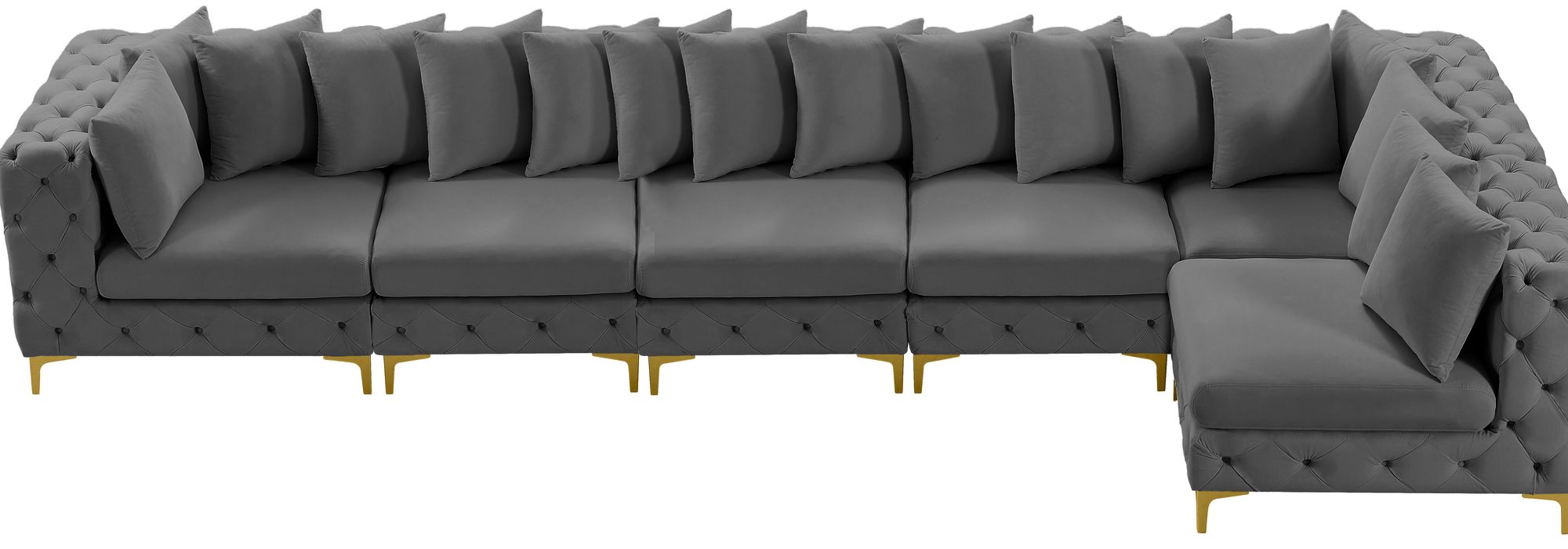 Tremblay 168" 6-Piece Velvet Modular Sectional