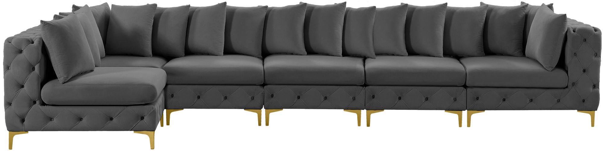 Tremblay 168" 6-Piece Velvet Modular Sectional