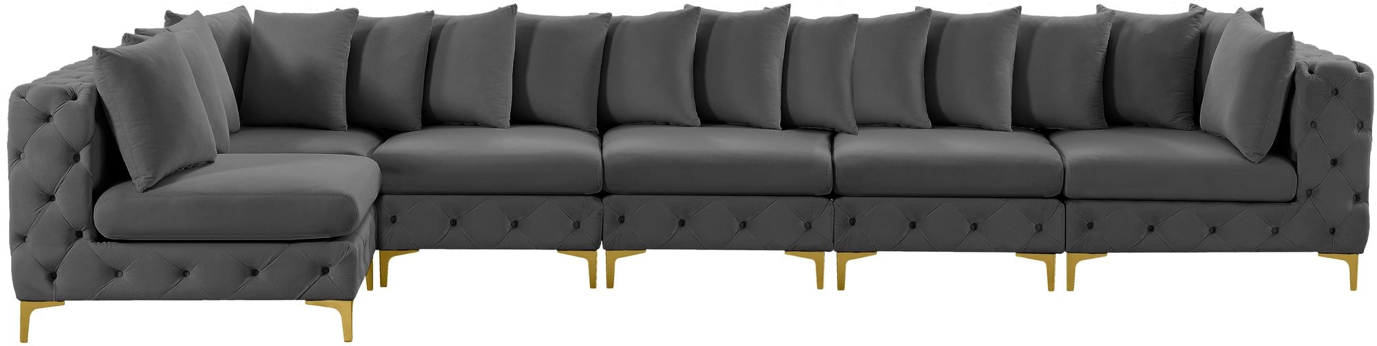 Tremblay 168" 6-Piece Velvet Modular Sectional