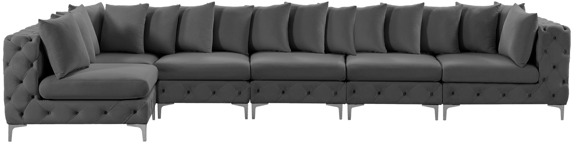 Tremblay 168" 6-Piece Velvet Modular Sectional