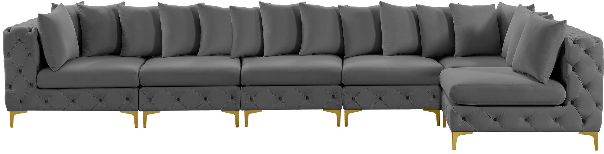 Tremblay 168" 6-Piece Velvet Modular Sectional