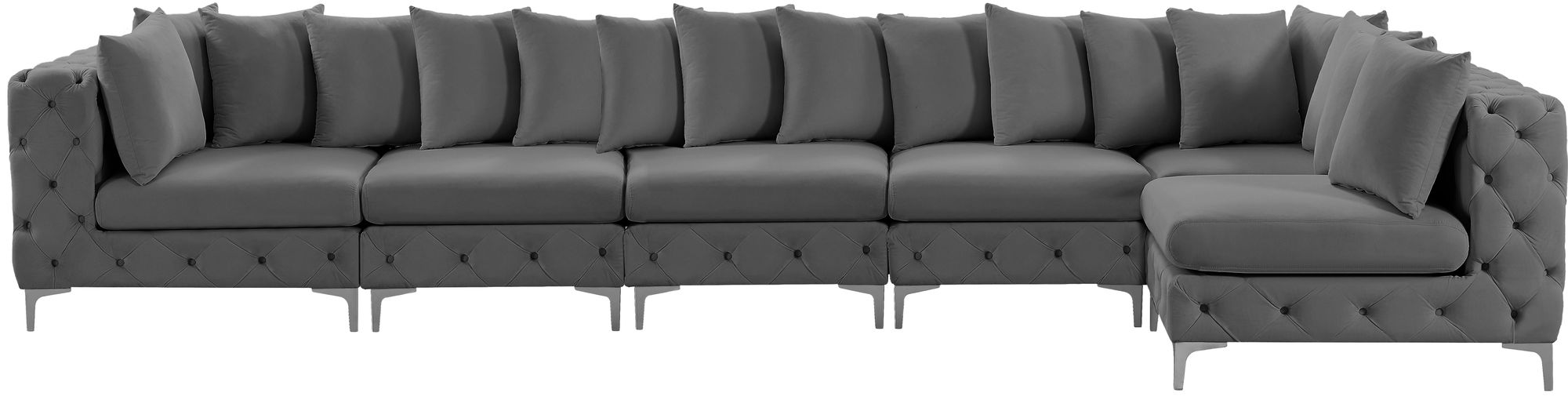 Tremblay 168" 6-Piece Velvet Modular Sectional