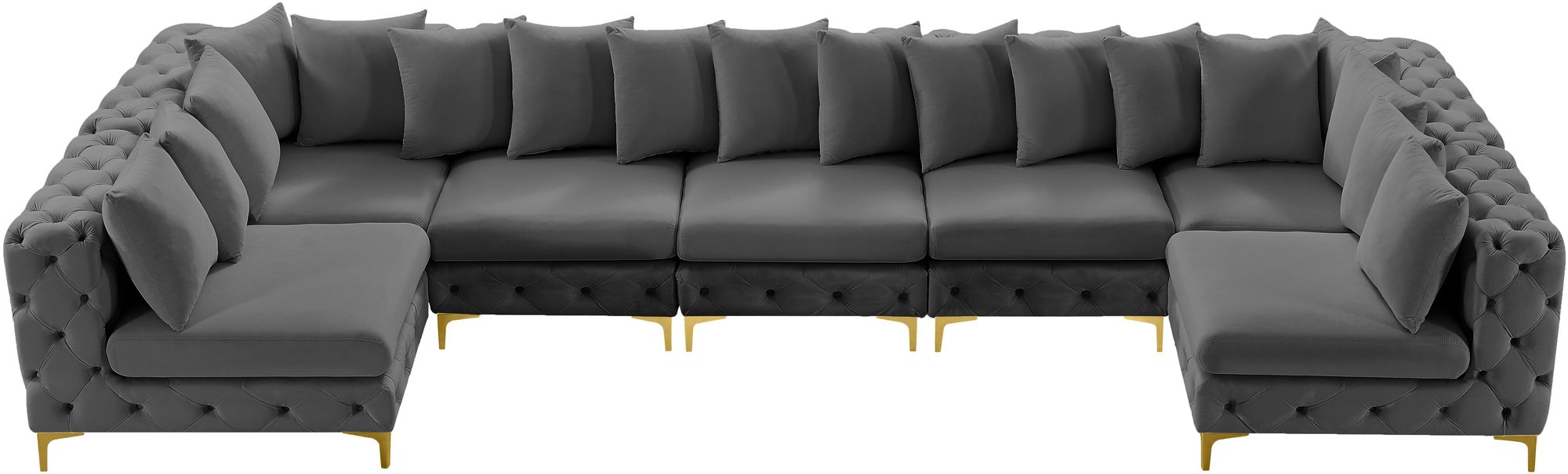 Tremblay 168" 7-Piece Velvet Modular Sectional