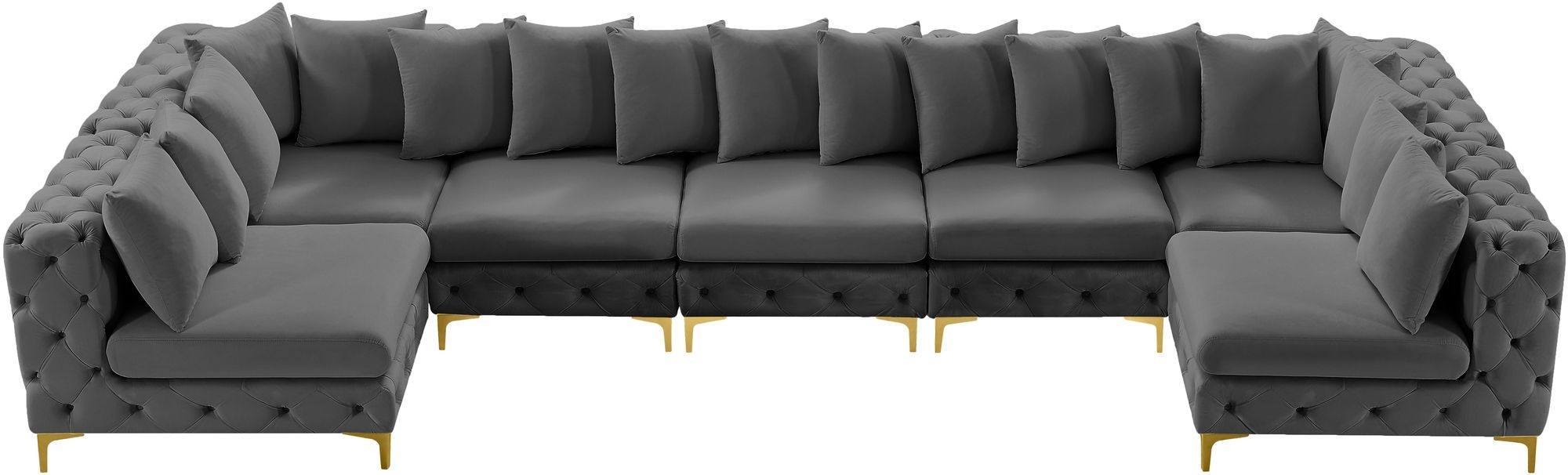 Tremblay 168" 7-Piece Velvet Modular Sectional