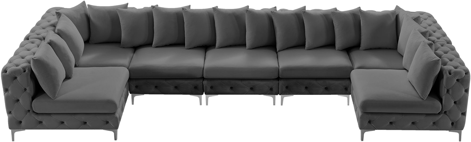 Tremblay 168" 7-Piece Velvet Modular Sectional