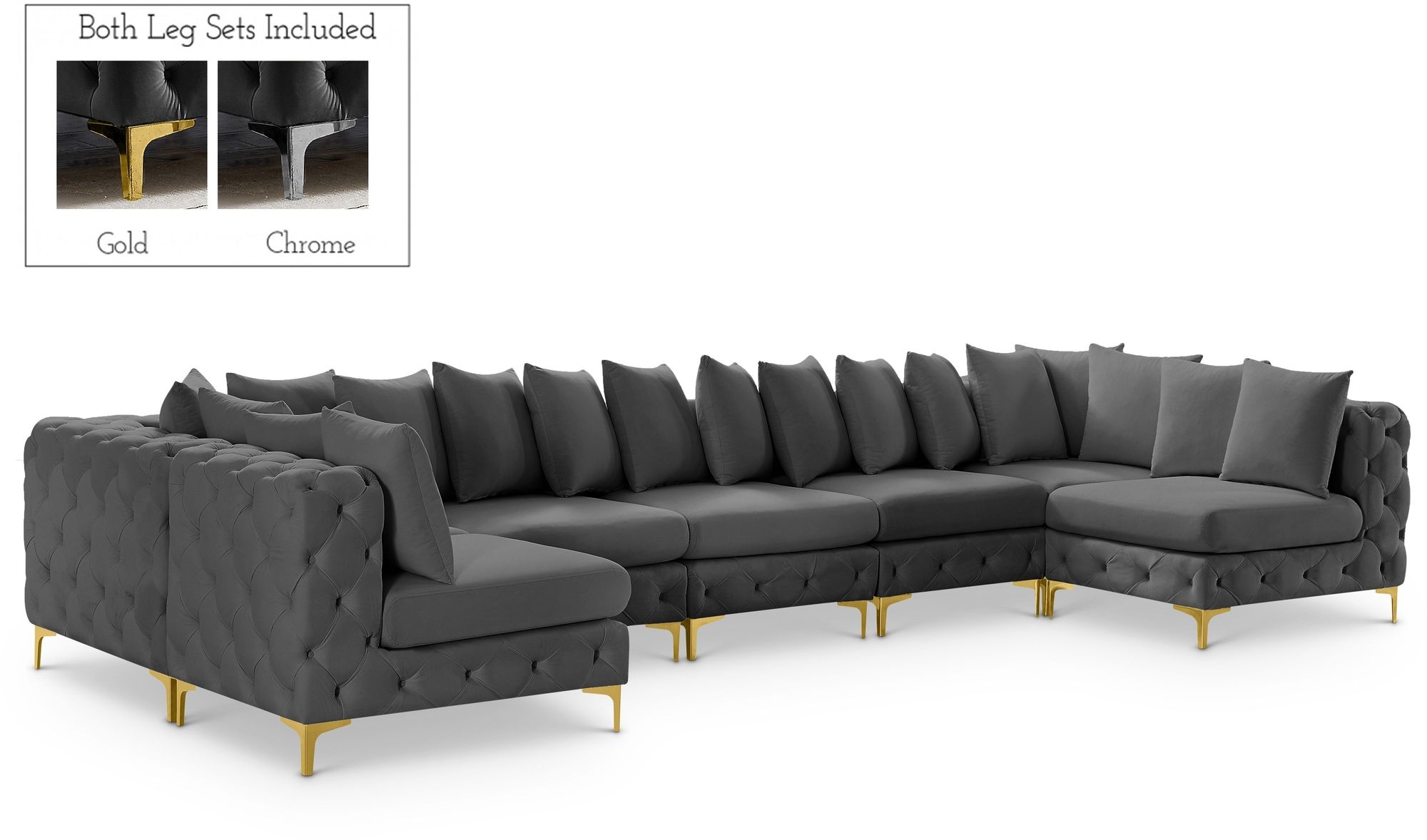 Tremblay 168" 7-Piece Velvet Modular Sectional