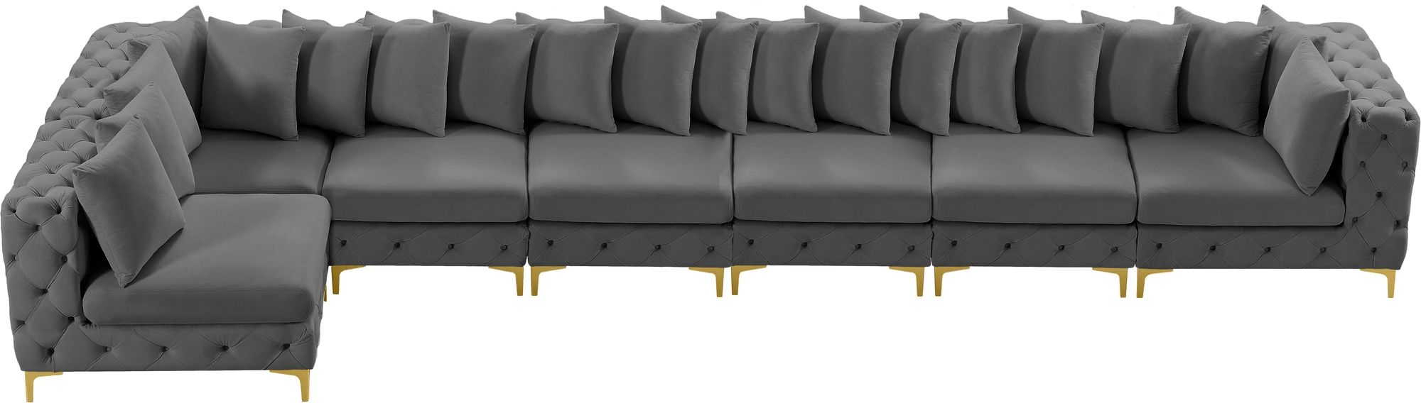 Tremblay 198" 7-Piece Velvet Modular Sectional