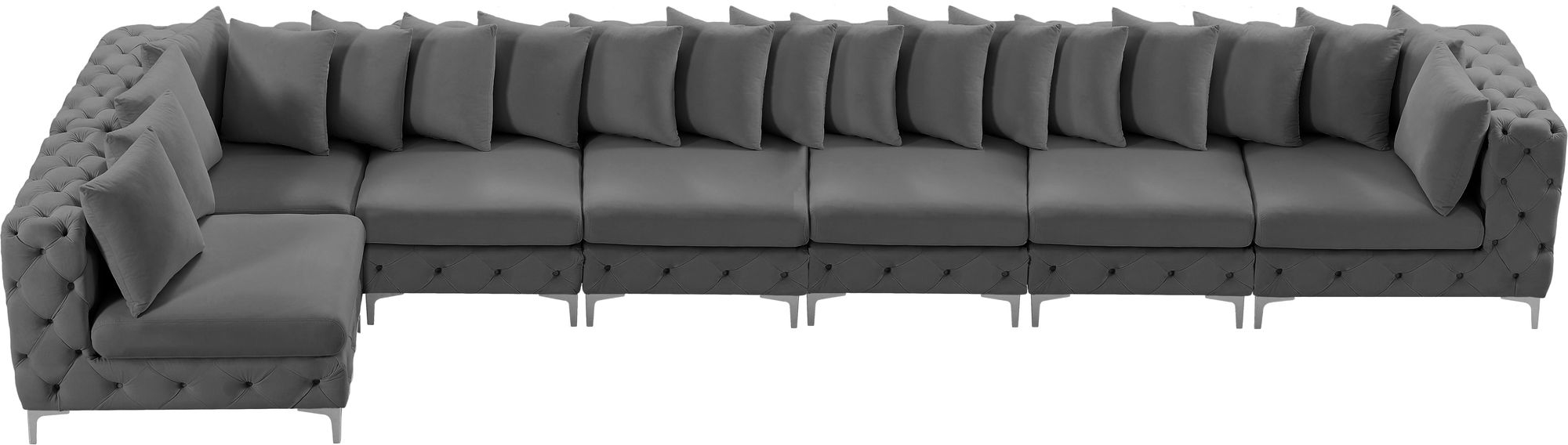 Tremblay 198" 7-Piece Velvet Modular Sectional