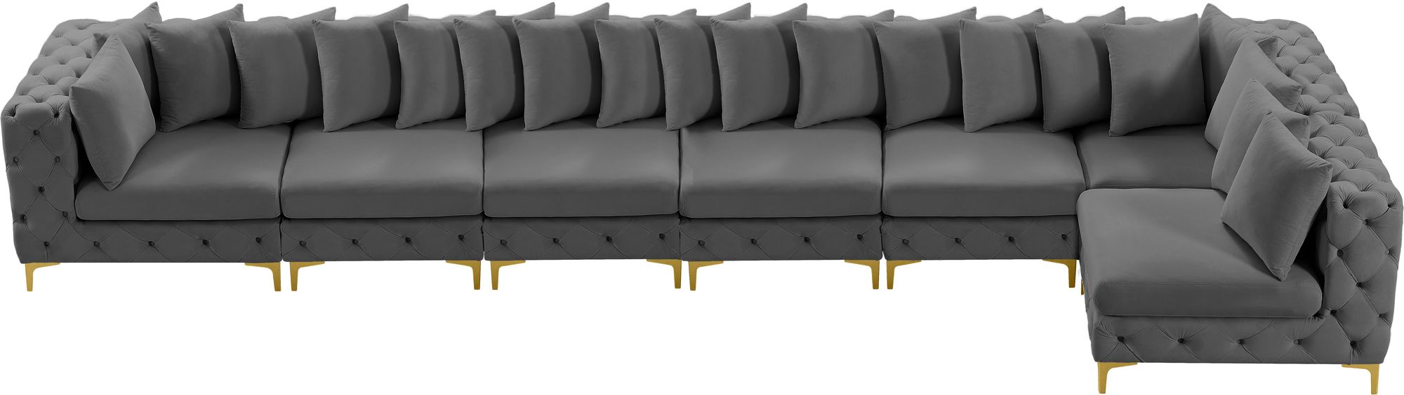 Tremblay 198" 7-Piece Velvet Modular Sectional