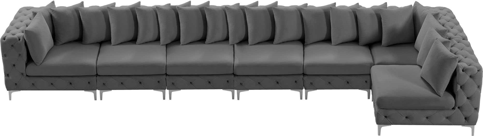 Tremblay 198" 7-Piece Velvet Modular Sectional