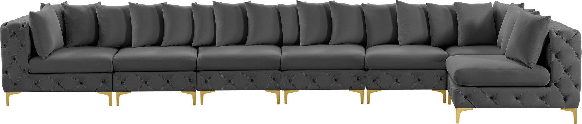 Tremblay 198" 7-Piece Velvet Modular Sectional