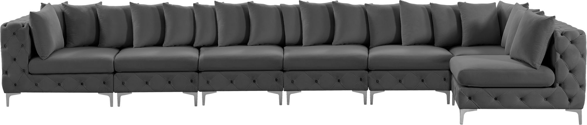 Tremblay 198" 7-Piece Velvet Modular Sectional