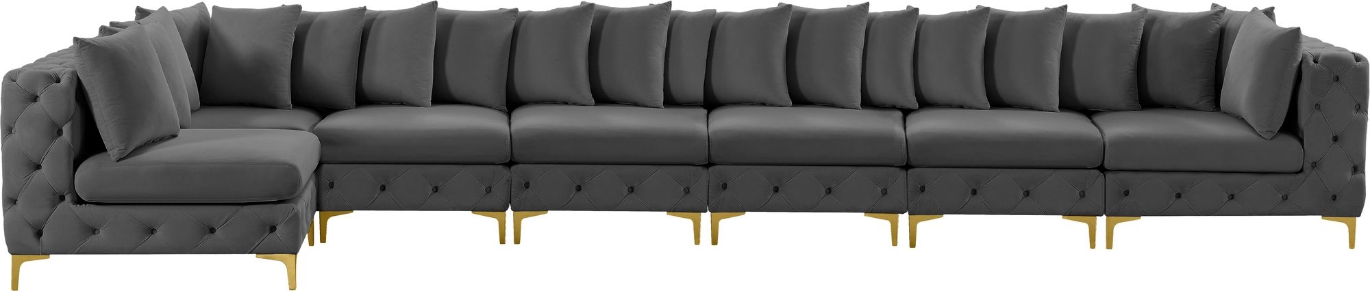 Tremblay 198" 7-Piece Velvet Modular Sectional