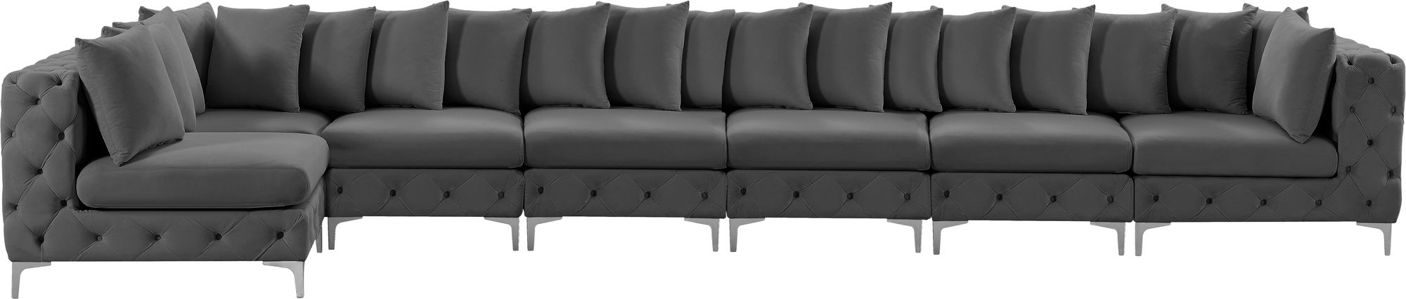 Tremblay 198" 7-Piece Velvet Modular Sectional