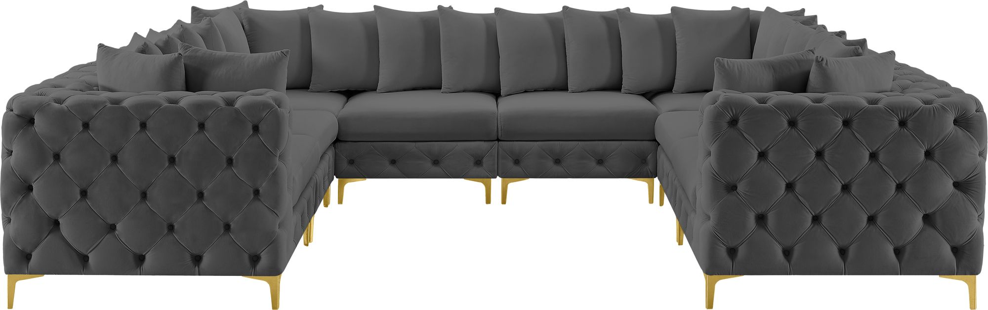 Tremblay 138" 8-Piece Velvet Modular Sectional
