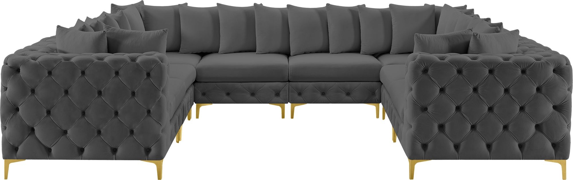Tremblay 138" 8-Piece Velvet Modular Sectional