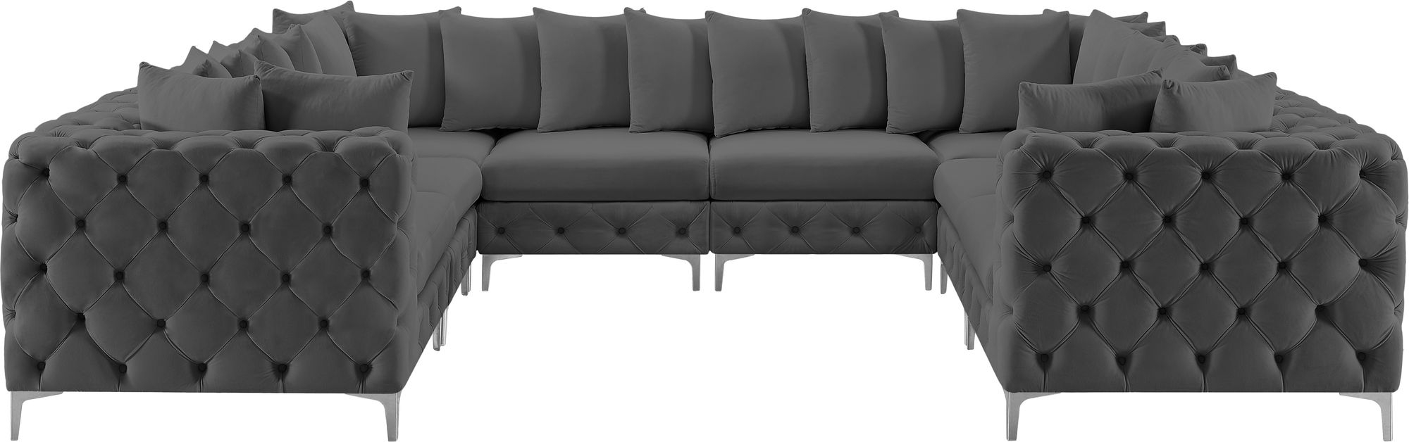 Tremblay 138" 8-Piece Velvet Modular Sectional