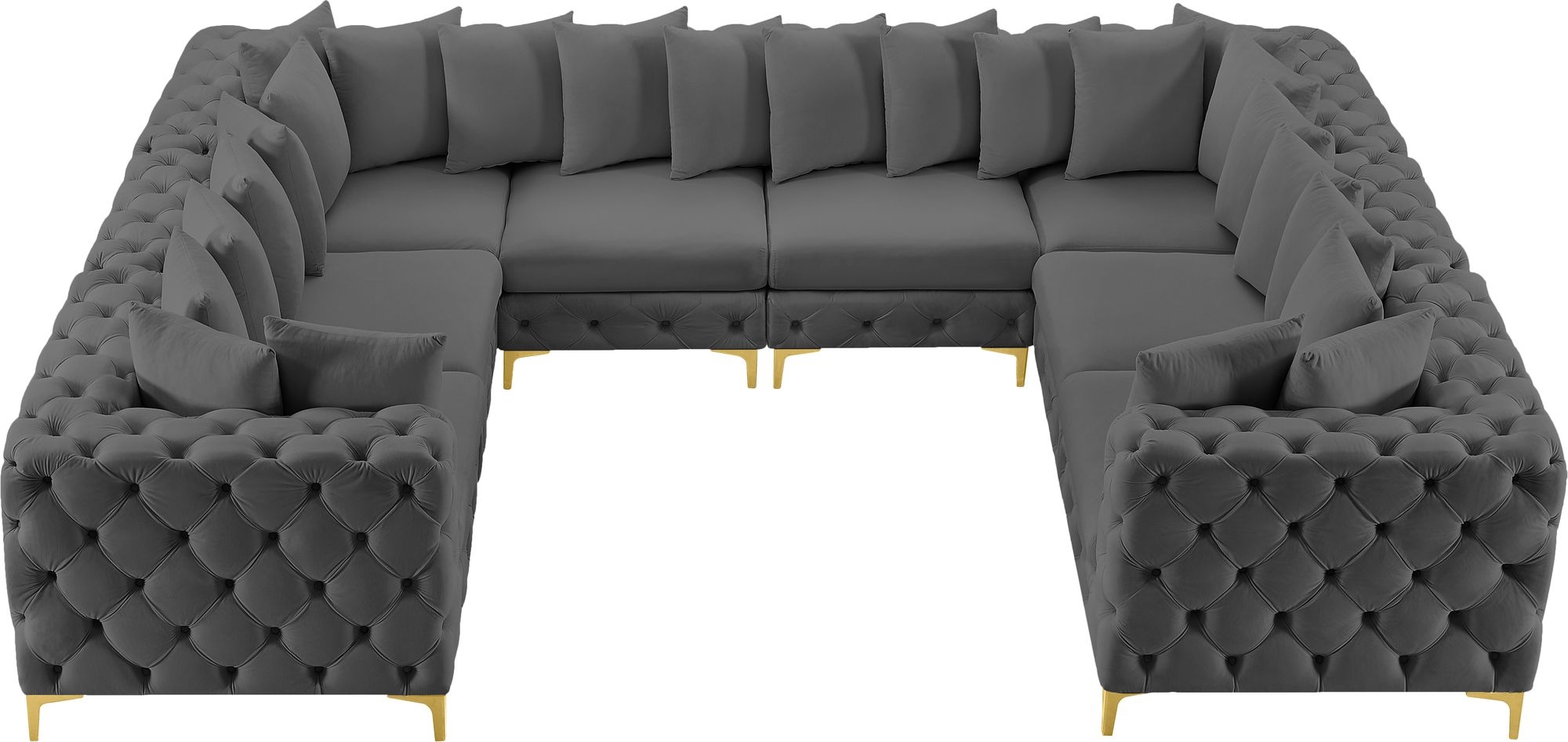 Tremblay 138" 8-Piece Velvet Modular Sectional