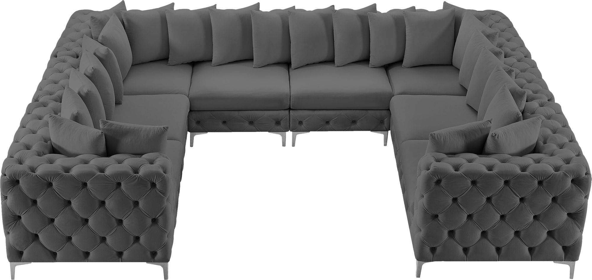 Tremblay 138" 8-Piece Velvet Modular Sectional