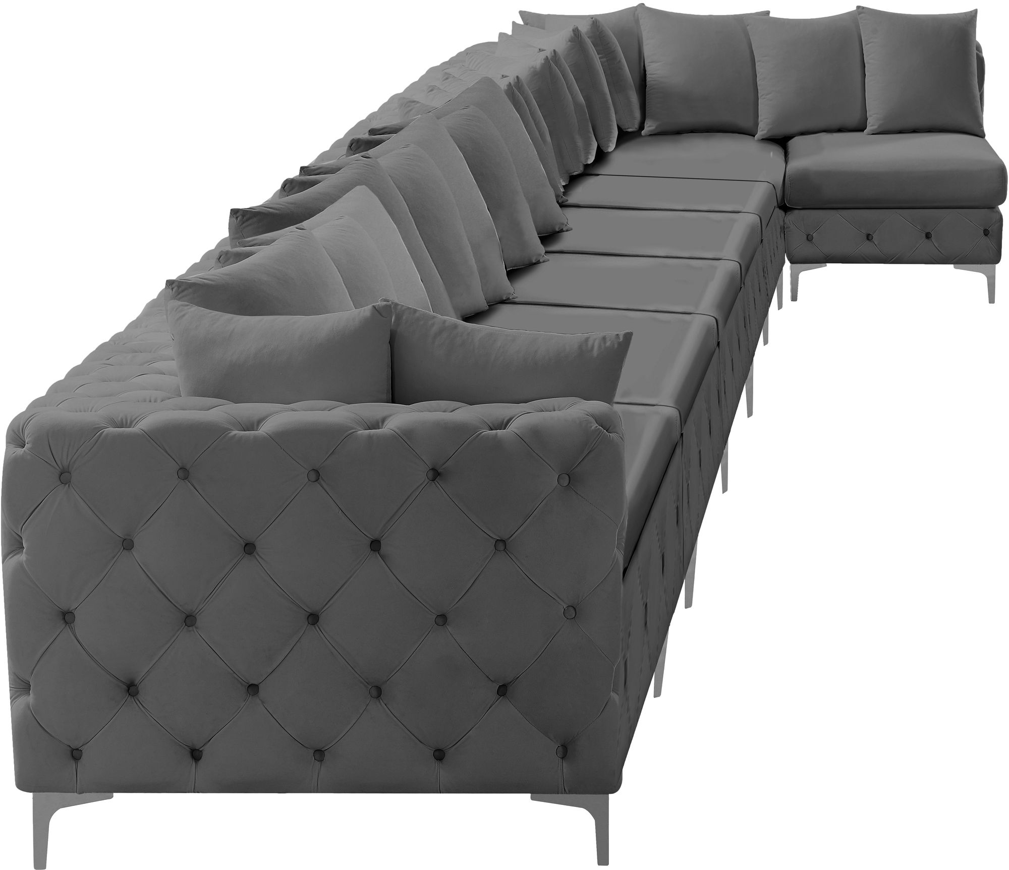 Tremblay 228" 8-Piece Velvet Modular Sectional