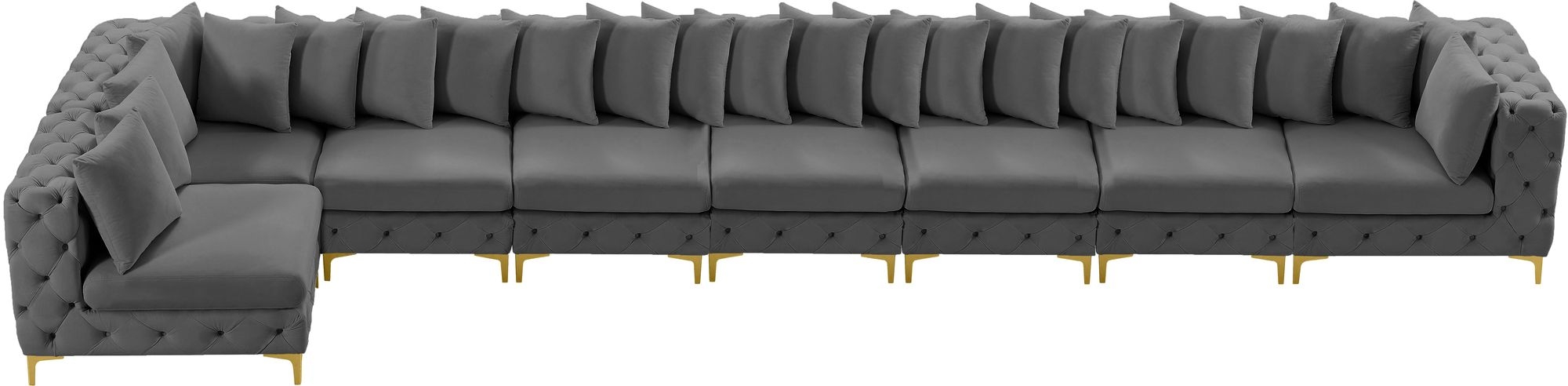 Tremblay 228" 8-Piece Velvet Modular Sectional