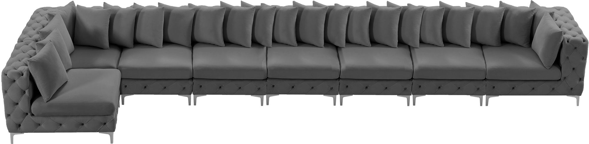 Tremblay 228" 8-Piece Velvet Modular Sectional