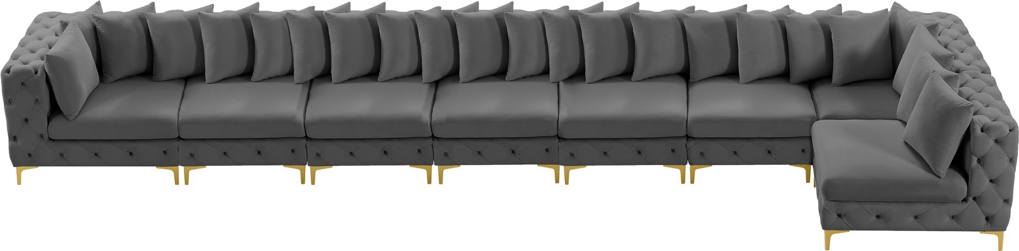Tremblay 228" 8-Piece Velvet Modular Sectional