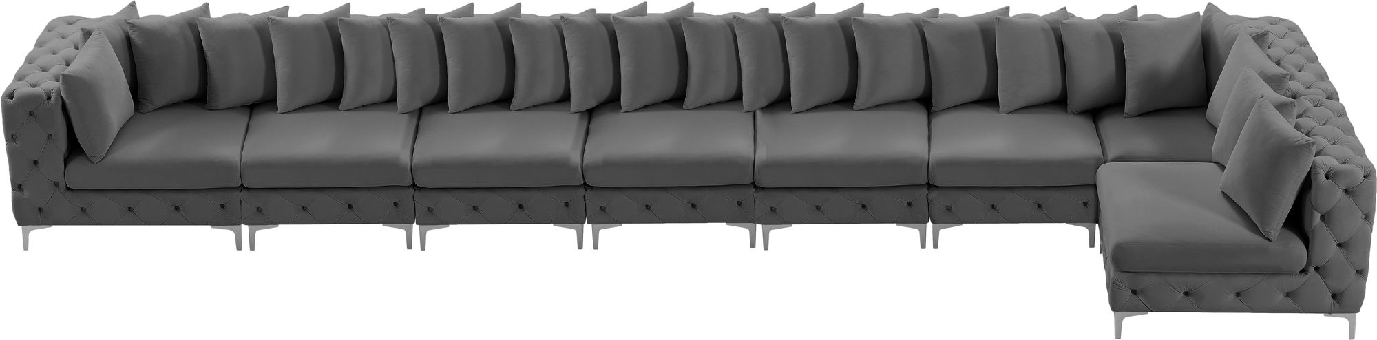 Tremblay 228" 8-Piece Velvet Modular Sectional