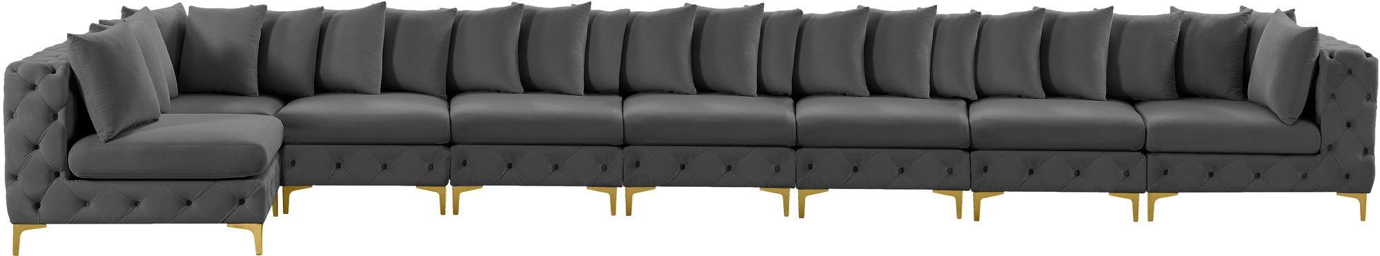 Tremblay 228" 8-Piece Velvet Modular Sectional