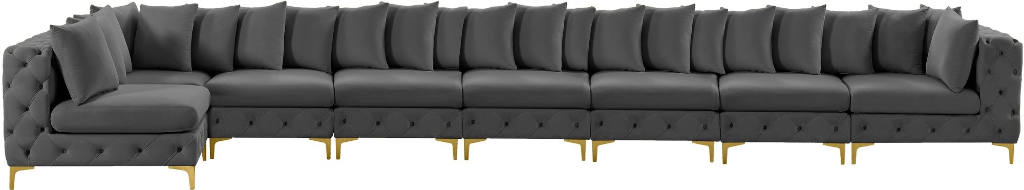 Tremblay 228" 8-Piece Velvet Modular Sectional