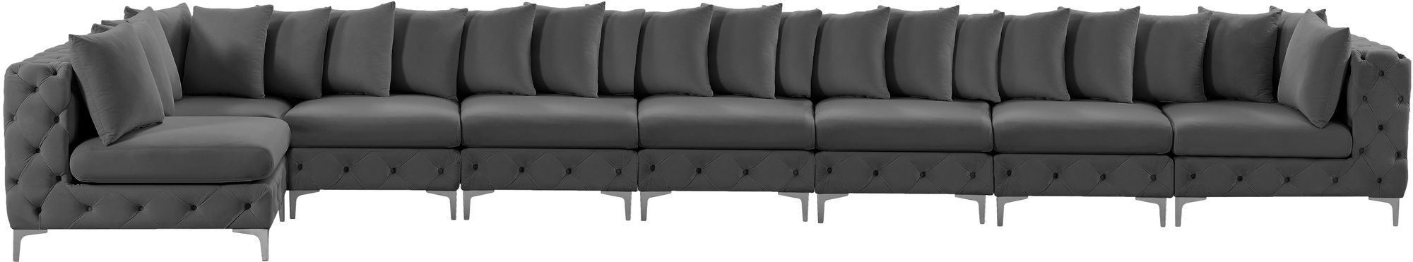 Tremblay 228" 8-Piece Velvet Modular Sectional