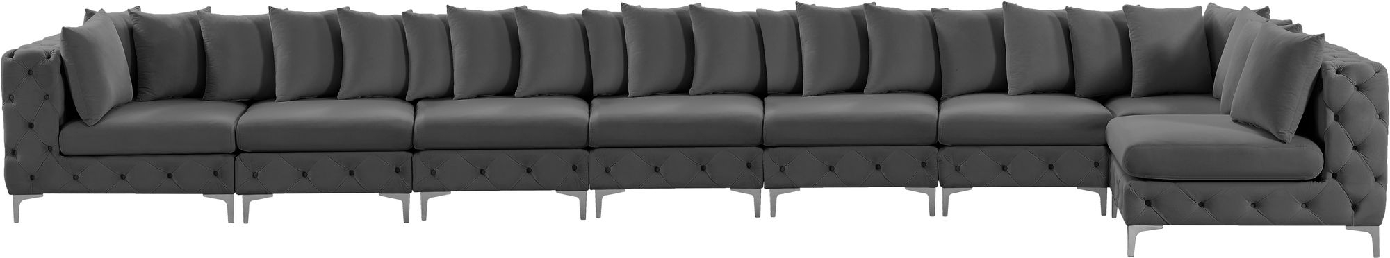 Tremblay 228" 8-Piece Velvet Modular Sectional