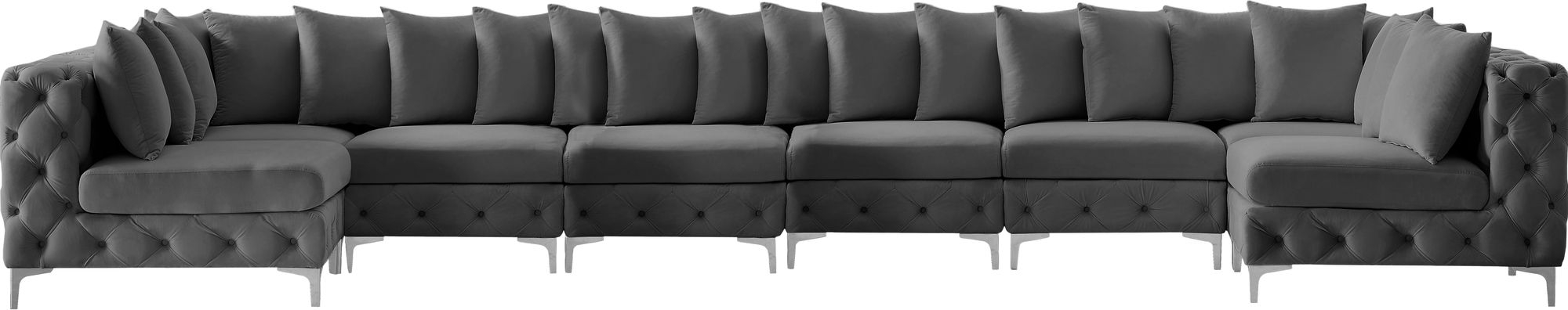 Tremblay 198" 8-Piece Velvet Modular Sectional